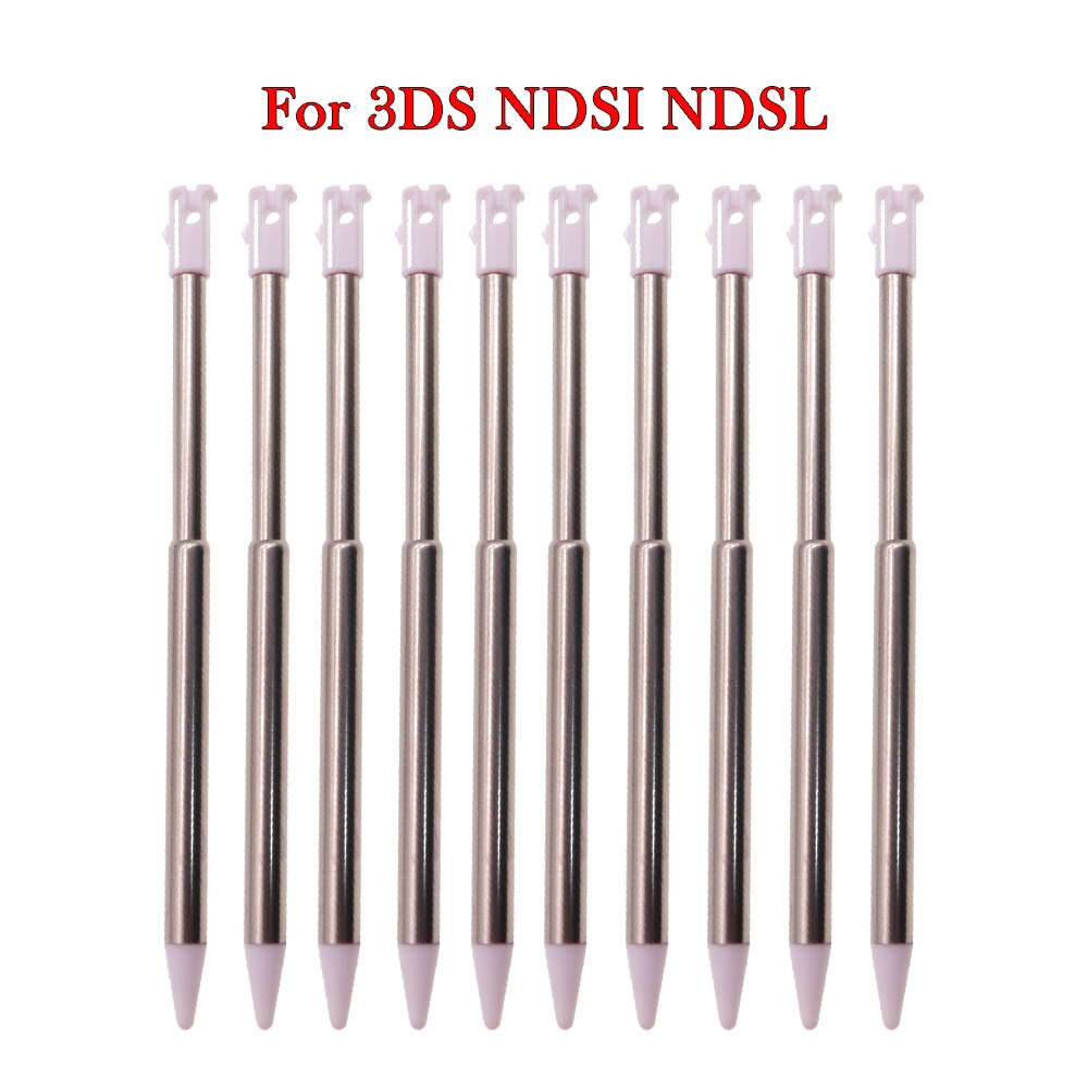 10 stücke Metall Teleskop Stift Stift Kunststoff Stift Touchscreen Stift für Nintendo 2DS 3DS Neue 2DS Neue 3DS XL LL Für NDSL NDSi: Pro 3DS NDSI NDSL