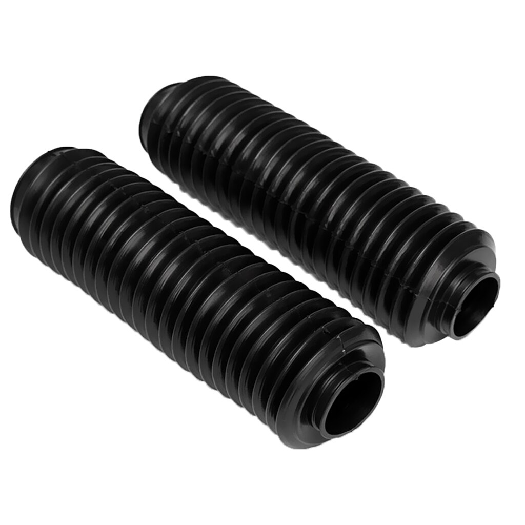 Pair Black Front Shock Absorber Rubber Boots Sleeve For Motorbike