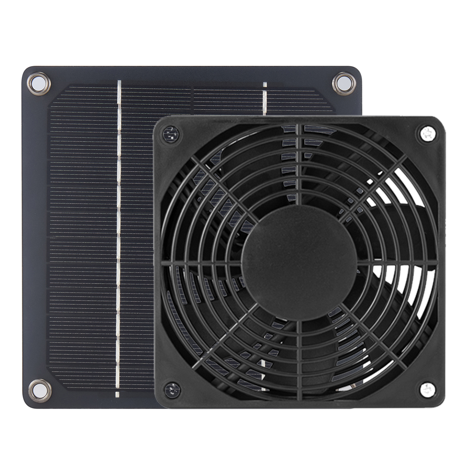 3W 12V Solar Exhaust Fan - Solar Panel Powered - Air Extractor Ventilator for RV, Greenhouse, Farm