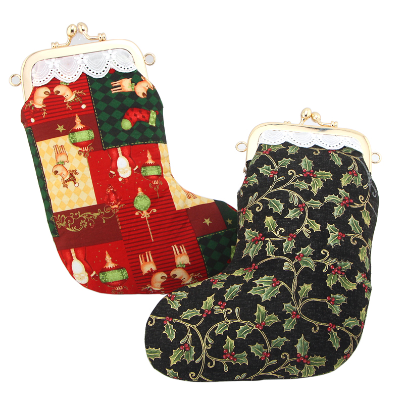 Calcetines de Navidad de fieltro DIY, paquete de Material hecho a mano, botas de Navidad, monedero