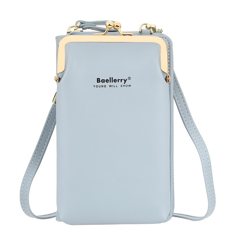 Baellerry Vrouwen Schoudertassen Multicolor Mobiele Telefoon Tassen Voor Vrouwen Effen Kleur Vrouwelijke Crossbody Tas Bolsa Messenger Handtas: blue