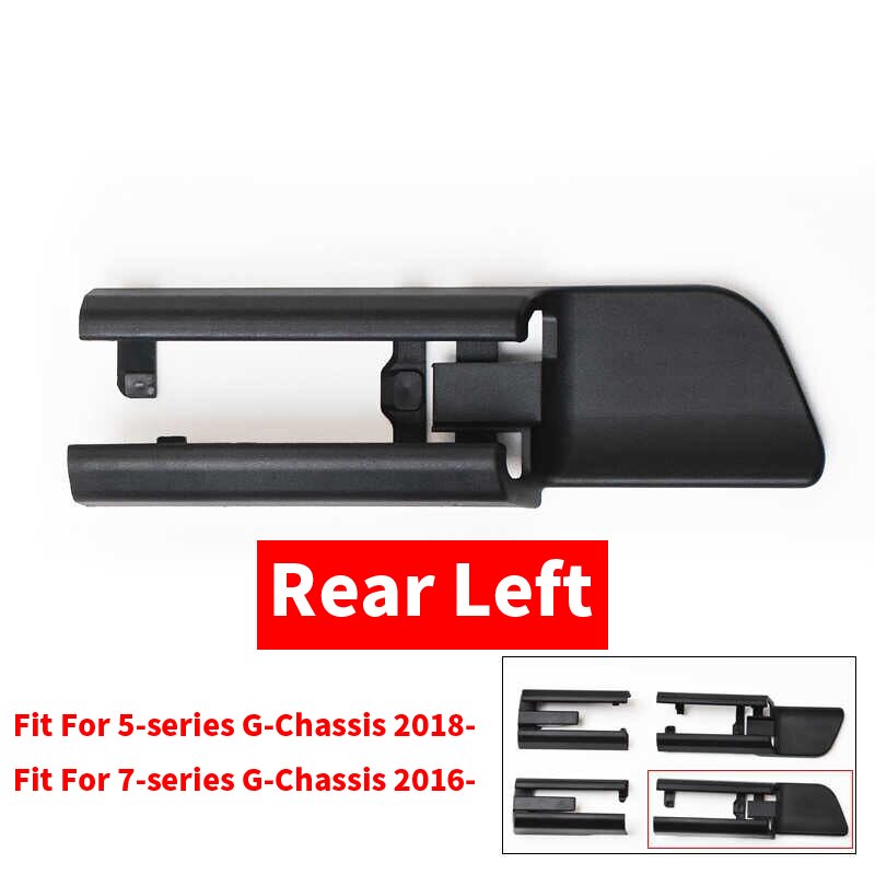 Cubierta de riel de asiento de coche ABS negro, capó de pista deslizante, parte delantera, izquierda, derecha para BMW, nueva serie 5/7, G30 G38 G11 G12: Rear Left