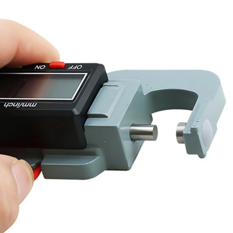 Precise Digital Thickness Gauge Meter Tester Micrometer Lateral Thickness Gauge for Leather Steel Plate Cloth 0-12.7 mm