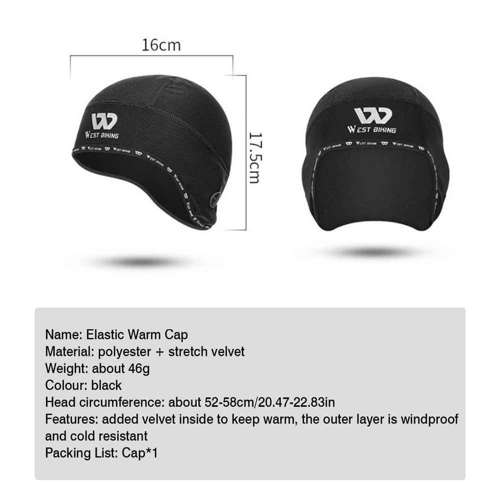 Skull Cap Helmet Liner Beanie with Ear Covers Earphone Hole