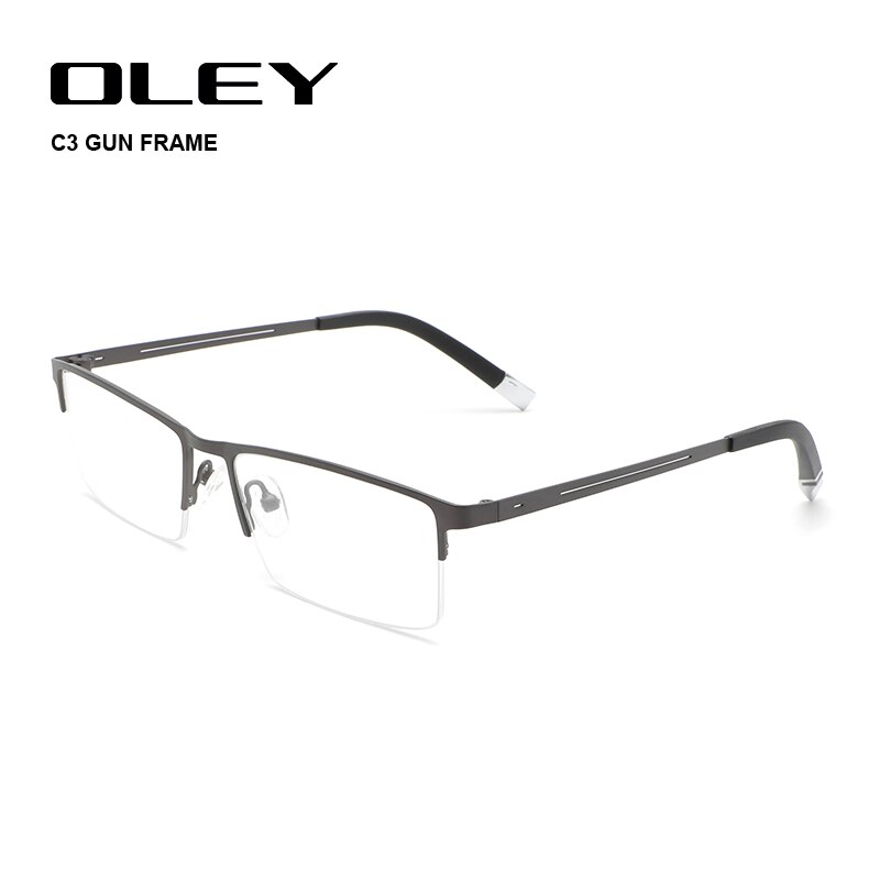 OLEY Classic Business Optical Glasses prescription glasses Titanium alloy frame Myopia Hyperopia Presbyopia glasses Y7714: Y7714 C3