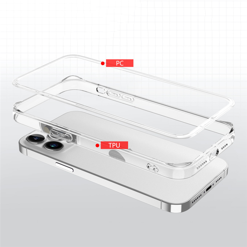 Slim Clear Silicone Bumper Frame For iphone 16 Pro Max 15 14 13 12 Mini Soft TPU Anti-Knock Protective Phone Case