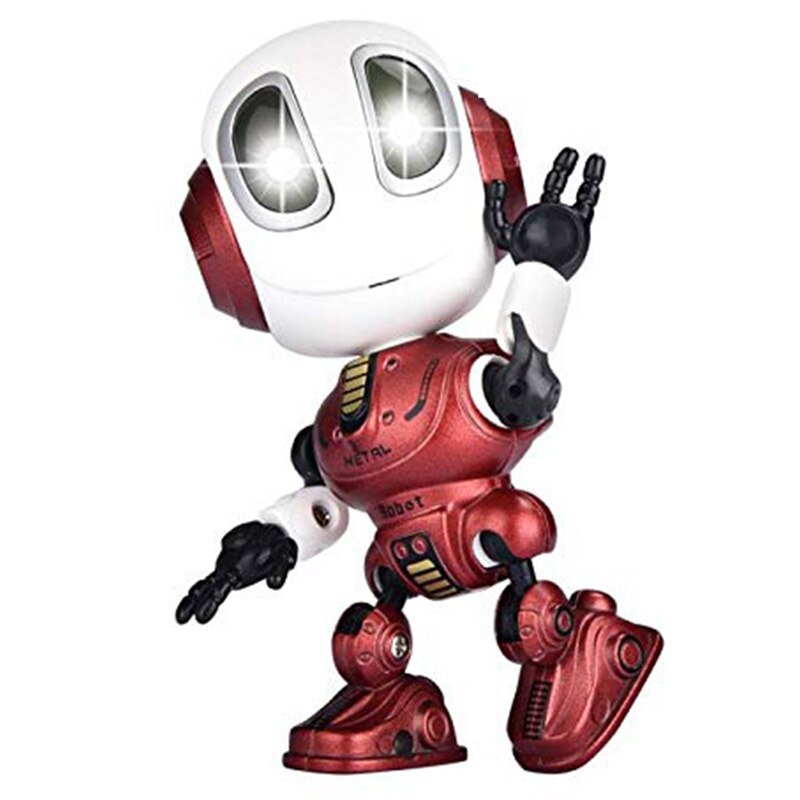 Recording Talking Robot for Kids Children Toys,Educational Robots Toys LED Eyes Contact Control Best Birthday for 3 Year O: Red