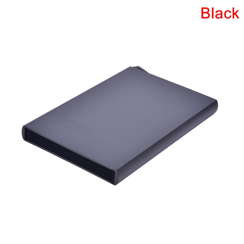 Rvs Creditcardhouder Mannen Slim Anti Beschermen Reizen Id Kaarthouder Vrouwen Portemonnee Metal Case Porte Carte: Black