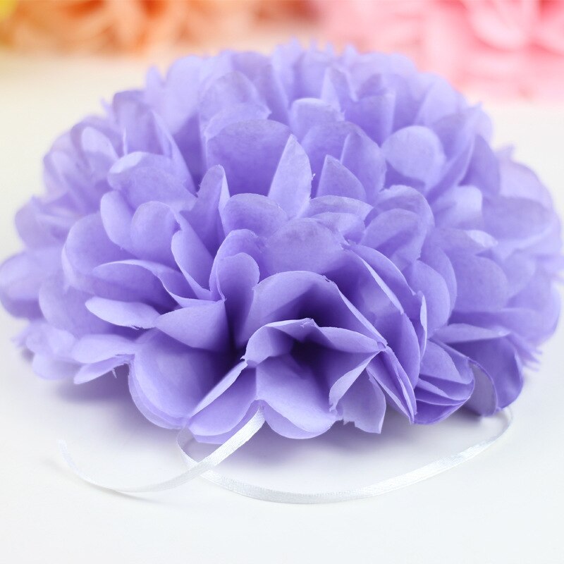15cm farverige pompon silkepapir pom blomsterkugler til bryllup boligdekoration fødselsdagsfest indretning diy håndværk papir blomst: K