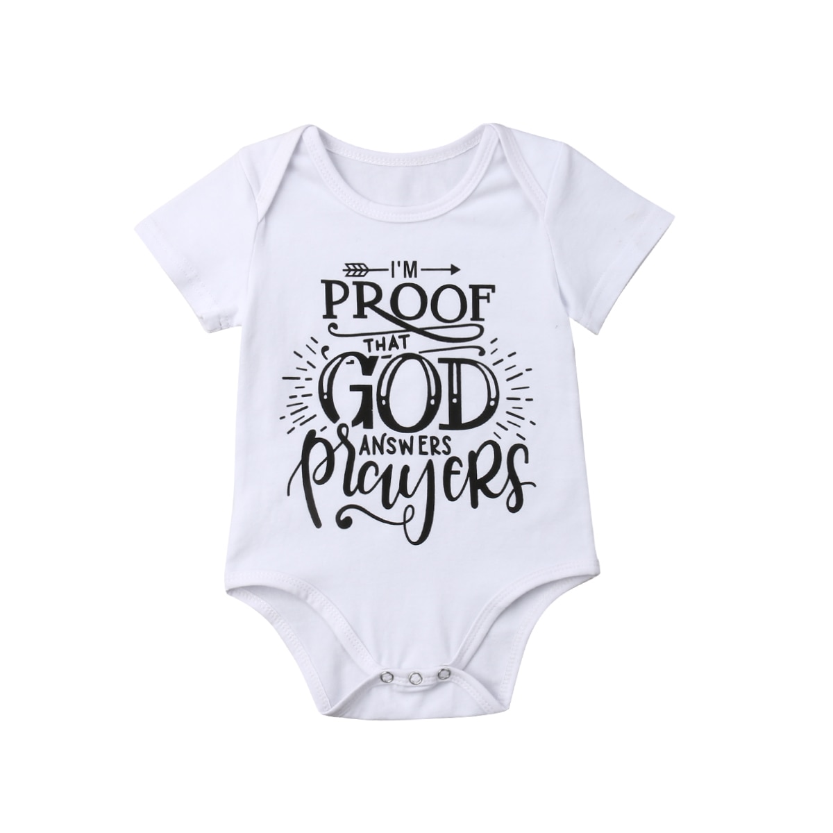 Pasgeboren Baby Baby Meisje Jongen Korte Mouw Brief Een Stuk Wit Romper Playsuit Kleding Outfit