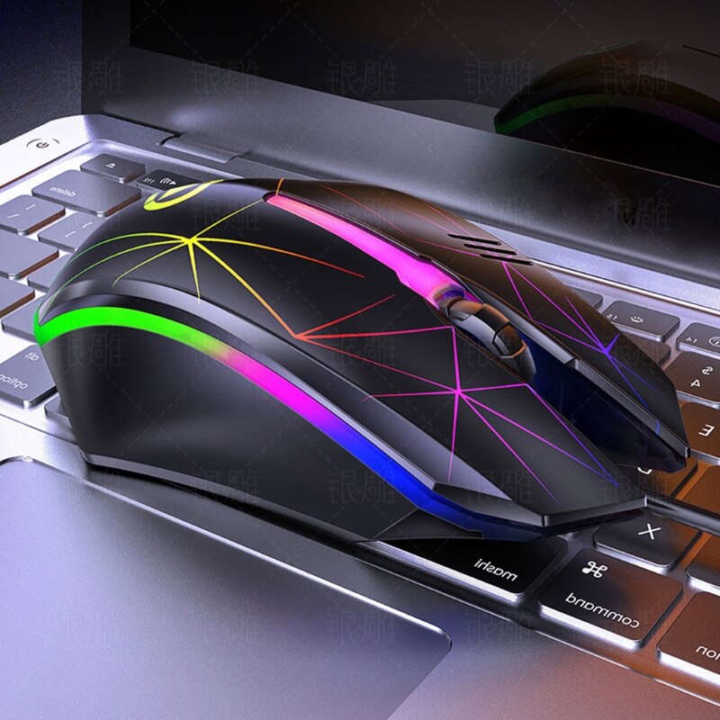 Mechanical armor shape D is cool, a generation of mouse ID G6 wired USB luminous mouse