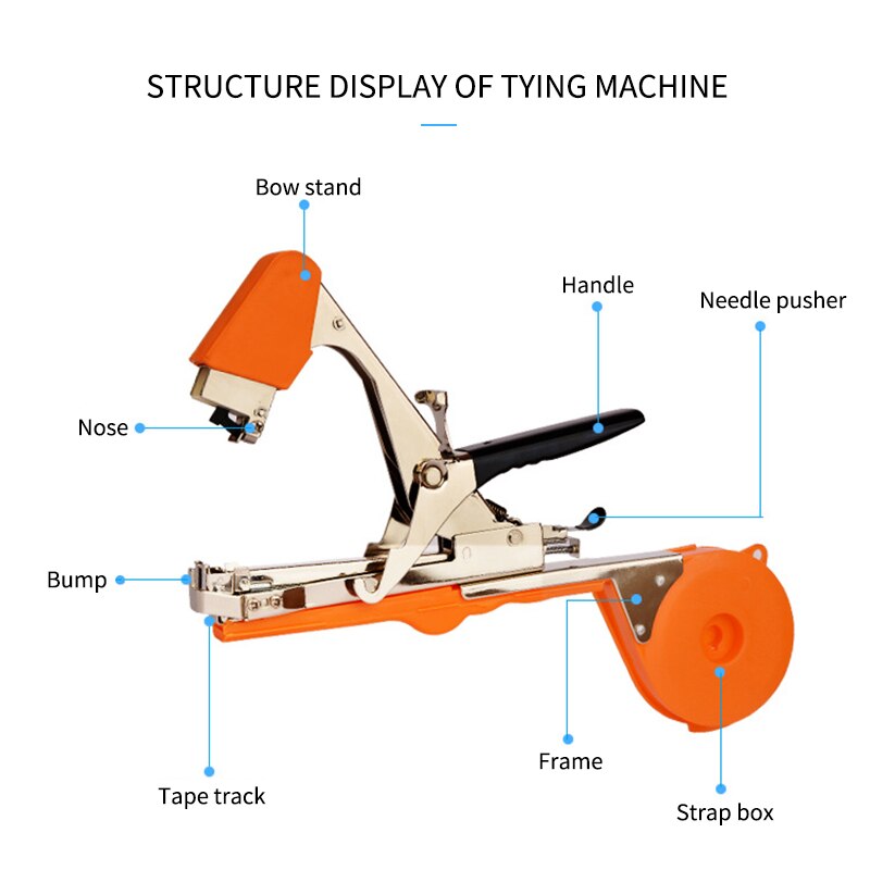 Plant Tying Machine Tapener Tool Tapetool Tapener machine Vegetable Fruit Branch Hand Strapping Tool For Grapes Flower Vine