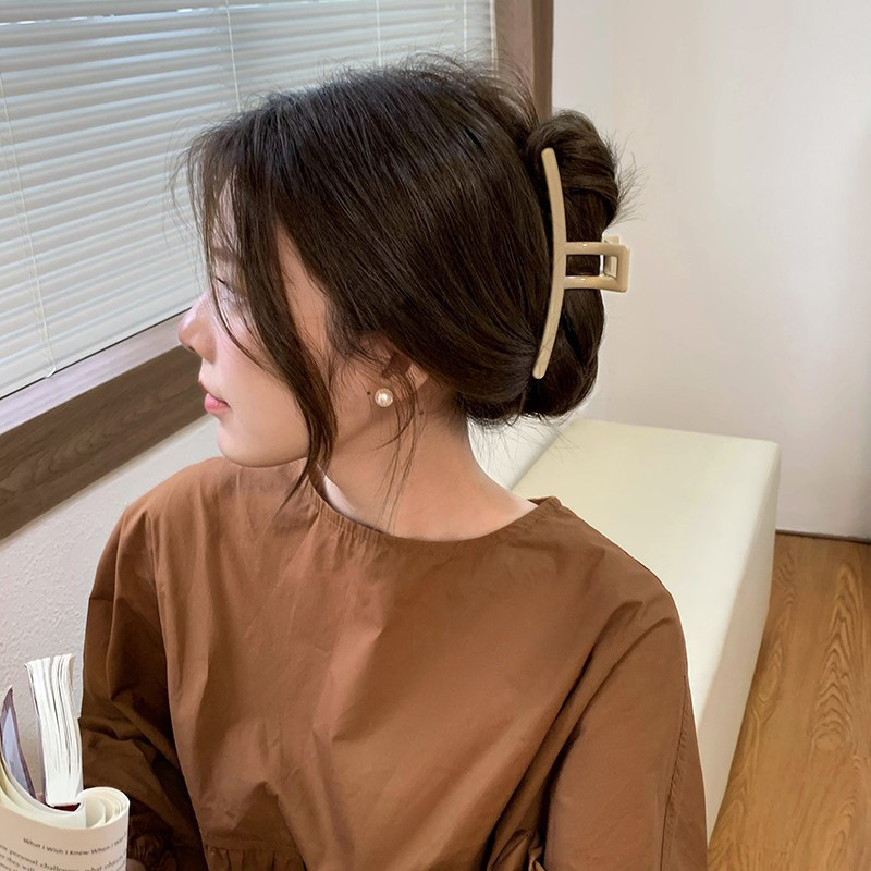 Grote Vrouwen Haarclip Trendy Acryl Haarspeld Mode Franse Elegante Haargrepen Grote Haarklauw Clips Meisjes Koreaanse Haaraccessoires