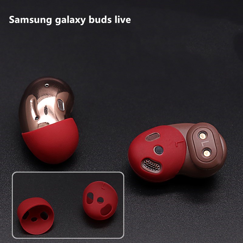 Silikonkuddar för samsung galaxy buds live hörselskyddsfodral läckagefritt ljud hörlurar halkfria örontips för galaxy buds live