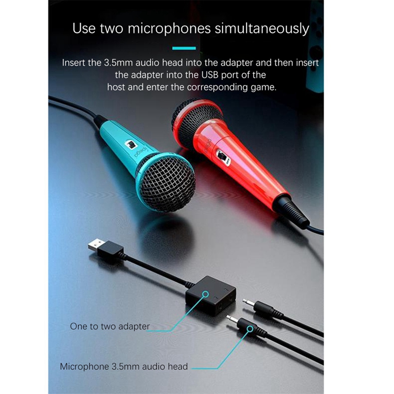 Ipega dual wired microphone hd noise reduction gaming microphone for ns /p5/p4/ pc/-one