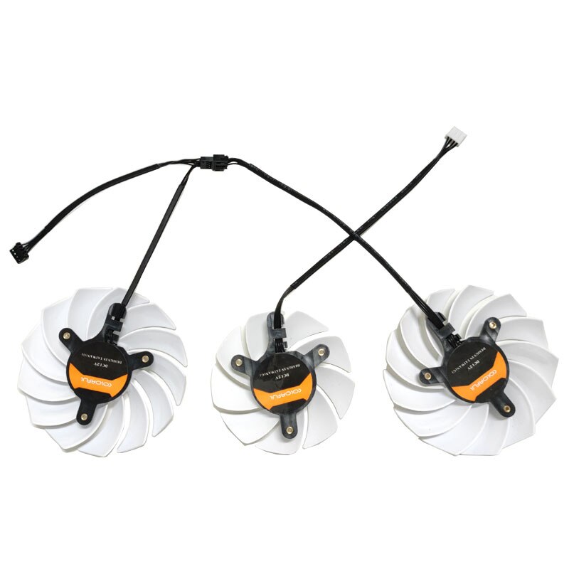 Original 3PCS GPU fan，For Colorful RTX 3080 3070 3060 Ti Igame Ultra Oc white RTX 3080 RTX 3070 Graphics card cooling fan