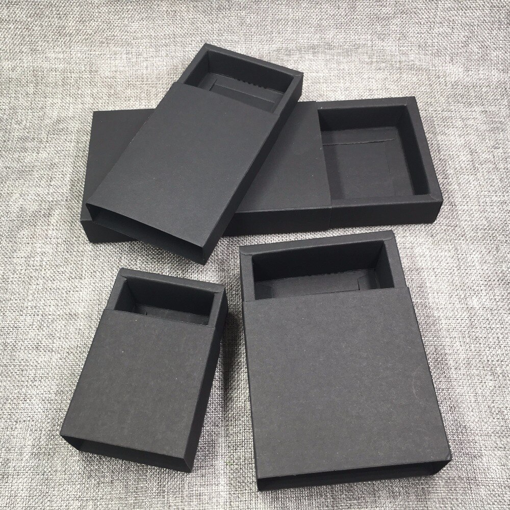 50pcs Kraft Packing Boxes Blank Paper Drawer Box DIY Storage Boxes for Handmade Soap/Crafts/Jewelry/Candy/Cake/Rose