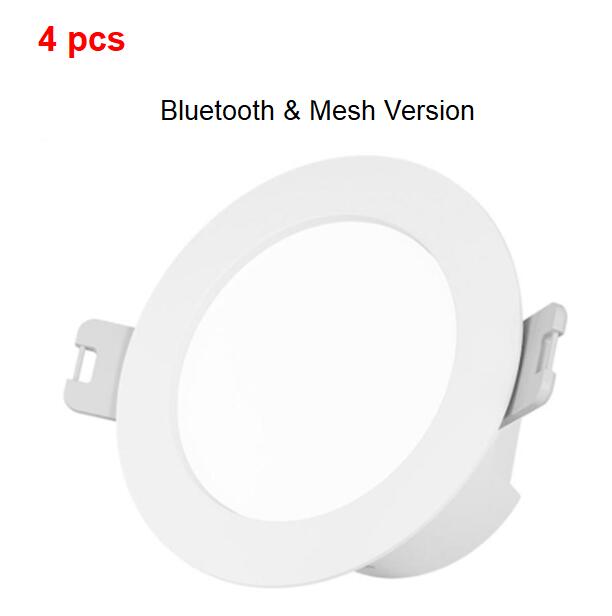 Xiaomi Mijia – spot lumineux LED intelligent, wi-fi/Bluetooth, maille, télécommande avec application Compatible Mi home, blanc: bluetooth 4pcs