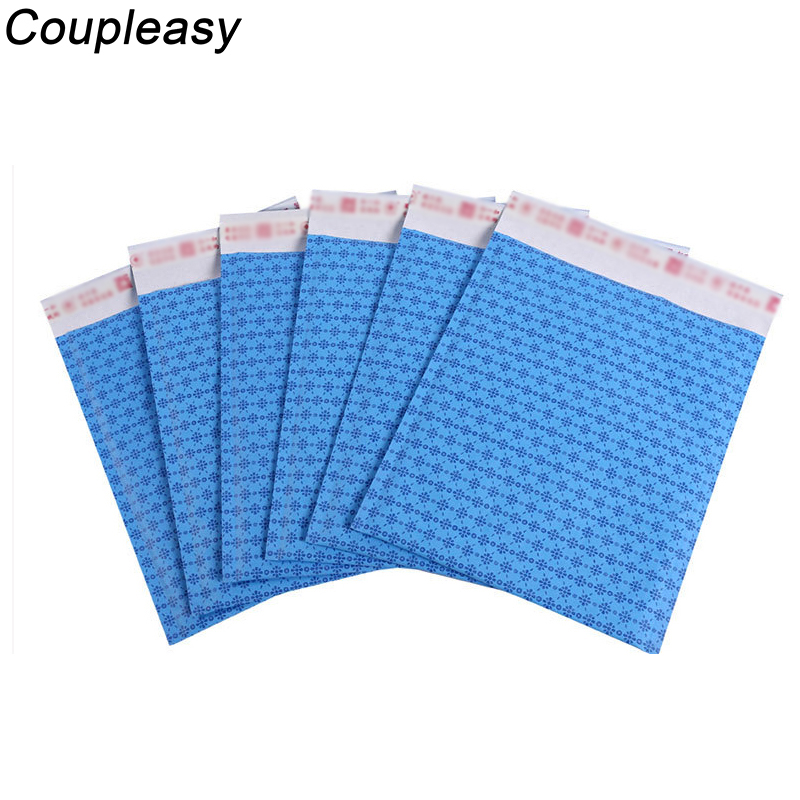 Sobres de Papel Kraft de tamaño pequeño para correo, sobres acolchados de papel Kraft azul con burbuja, bolsa de mensajería impermeable, 10 Uds.