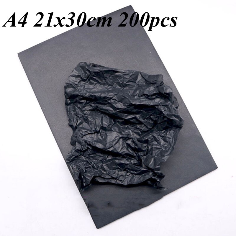 100/200/500pcs 21x30cm A4 DIY Handmade Translucent Wine Wrapping Papers Packaging Tissue Papers For Clothing Shirt Shoes: A4  200pcs black