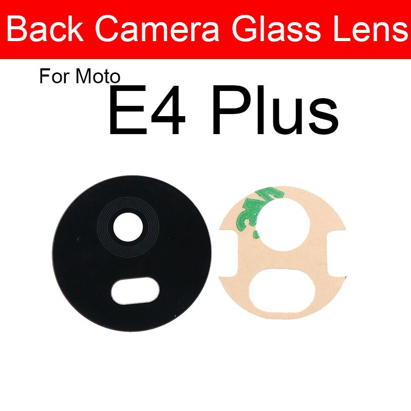 Bageste kameraglasglas til moto motorola  e4 e5 e6 x4 play plus ydre kameralinser stort kameralinseglasdæksel + klistermærke: E4 plus