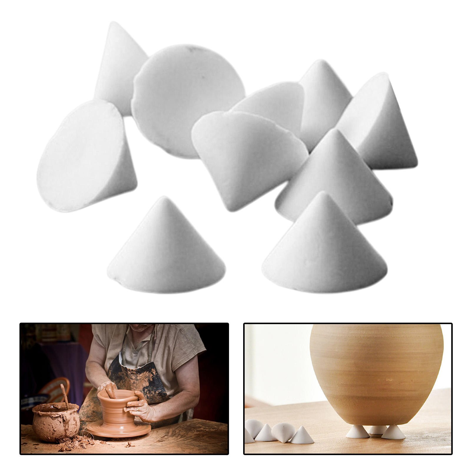 Clavos de cerámica refractarios, herramientas de cerámica para horno, Material resistente a altas temperaturas, 10 unids/set por juego