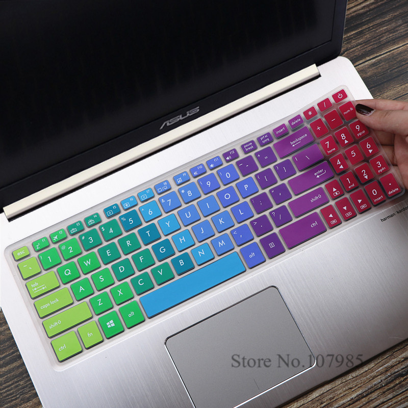 Til asus vivobook 15 n580gd n580v nx580 r560ud r560u r560 15 15.6 tommer silikone laptop tastatur cover skin protector film