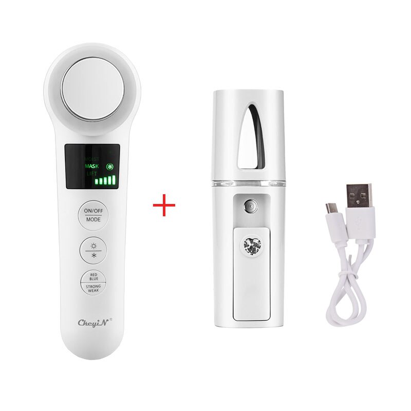 LED Photon Kalt Hammer ems Ultraschall Vibration Gesichts Massagegerät Licht Therapie Schönheit Bar Nano Gesicht Spritze Feuchtigkeitsspendende Dampfer: Ursprünglich Titel