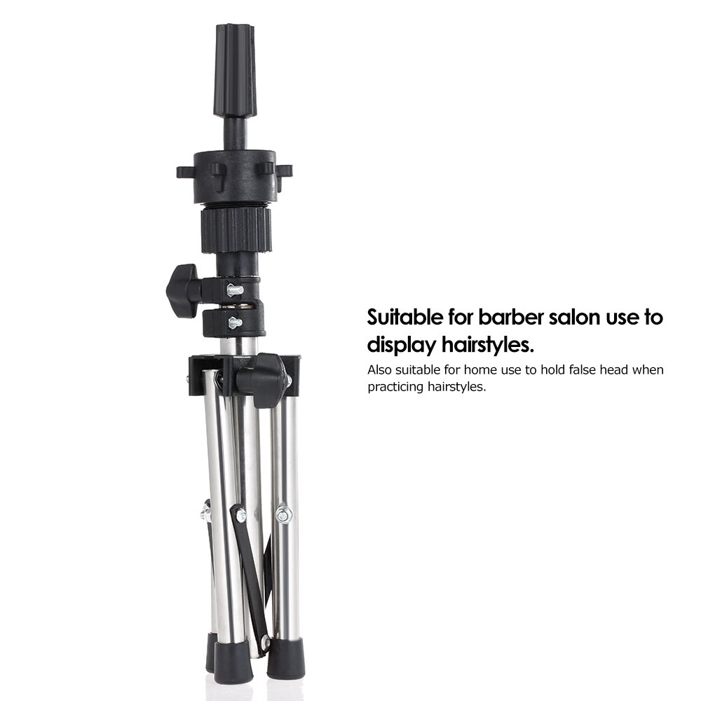 Adjustable Hairdressing Tripod False Head Holder Hairdresser Training Head False Head Stand Hair Wig Mold Clamp Styling Tools