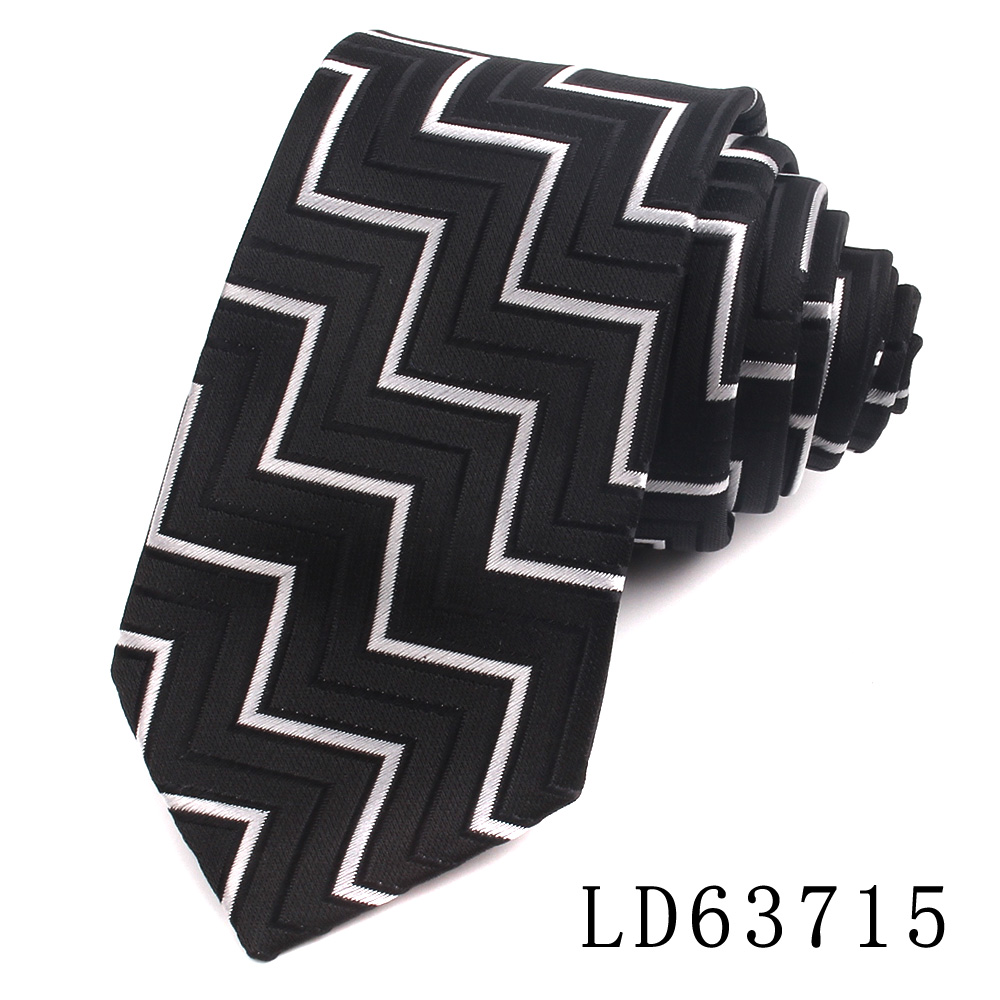 Cravates Jacquard à Carreaux pour Homme et Femme, en Polyester, Rayé, pour Mariage, Business, pour Adulte, Slim,: Ivoire