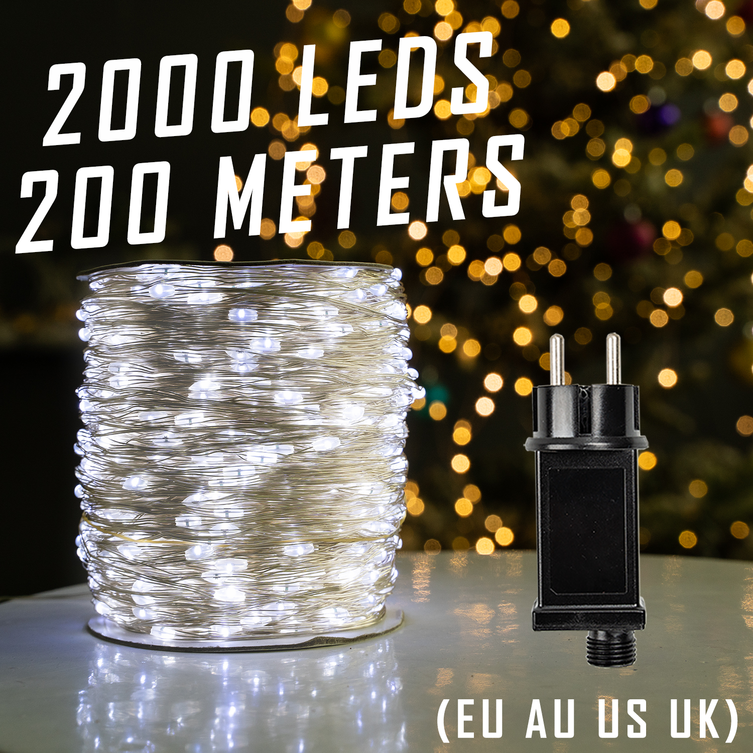 10m-200m led luzes da corda guirlanda rua fadas lâmpadas de natal ao ar livre à prova dwaterproof água para jardim pátio casa árvore decoração do casamento