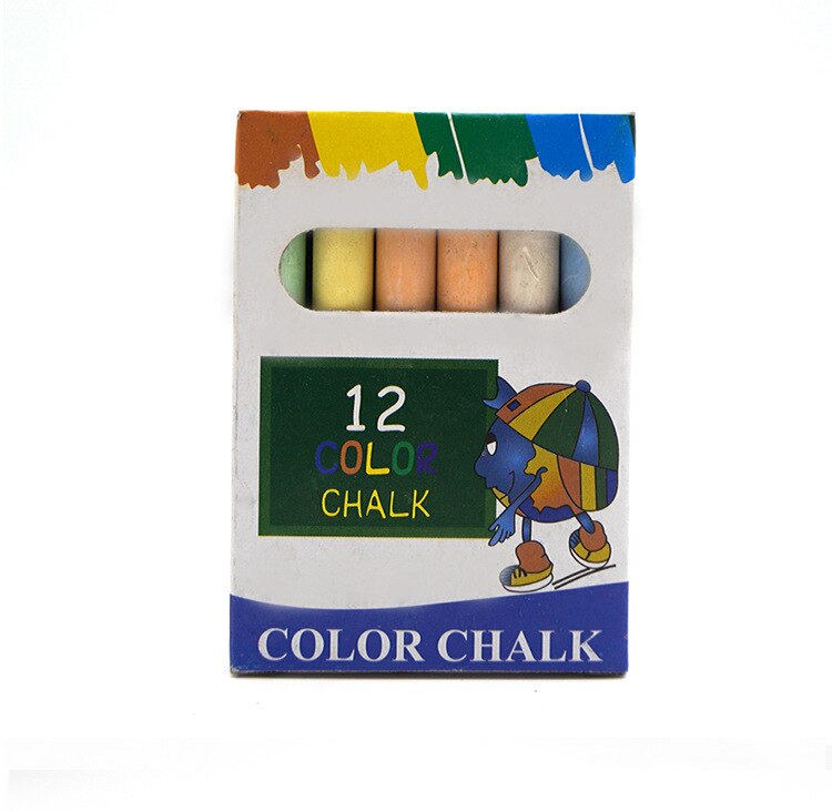 Dustless Teacher Colour Chalk Pen Drawing Chalks For Blackboard Stationary Office School Supplies 12 pcs/Lot