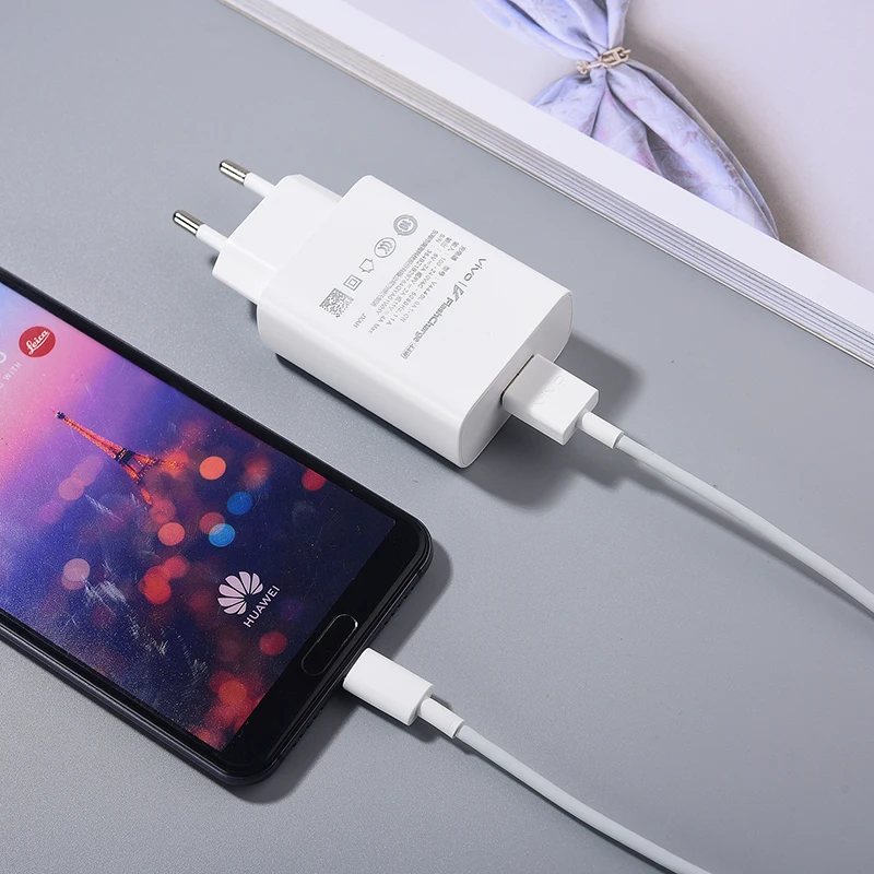 Original Vivo 44W Fast Charger EU/US FlashCharge 2.0 Adapter Type C Cable For VIVO Y100 Y100i Y36 Y78t X70 X60 IQOO Neo 5 Z5X Z6
