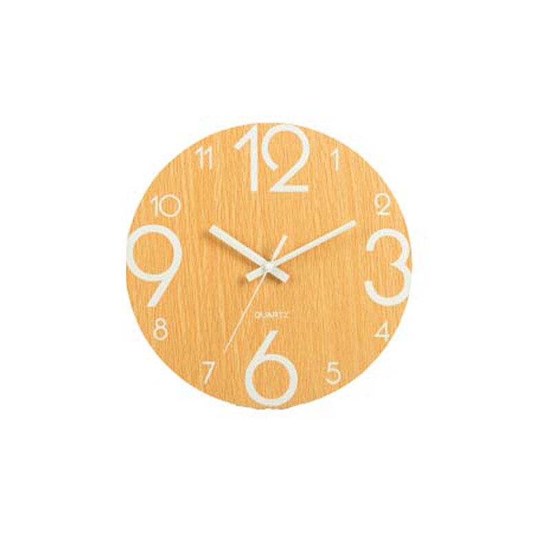 Horloge murale suspendue en acrylique 3D, silencieuse et moderne, avec chiffres numériques, lueur sombre, bricolage: B