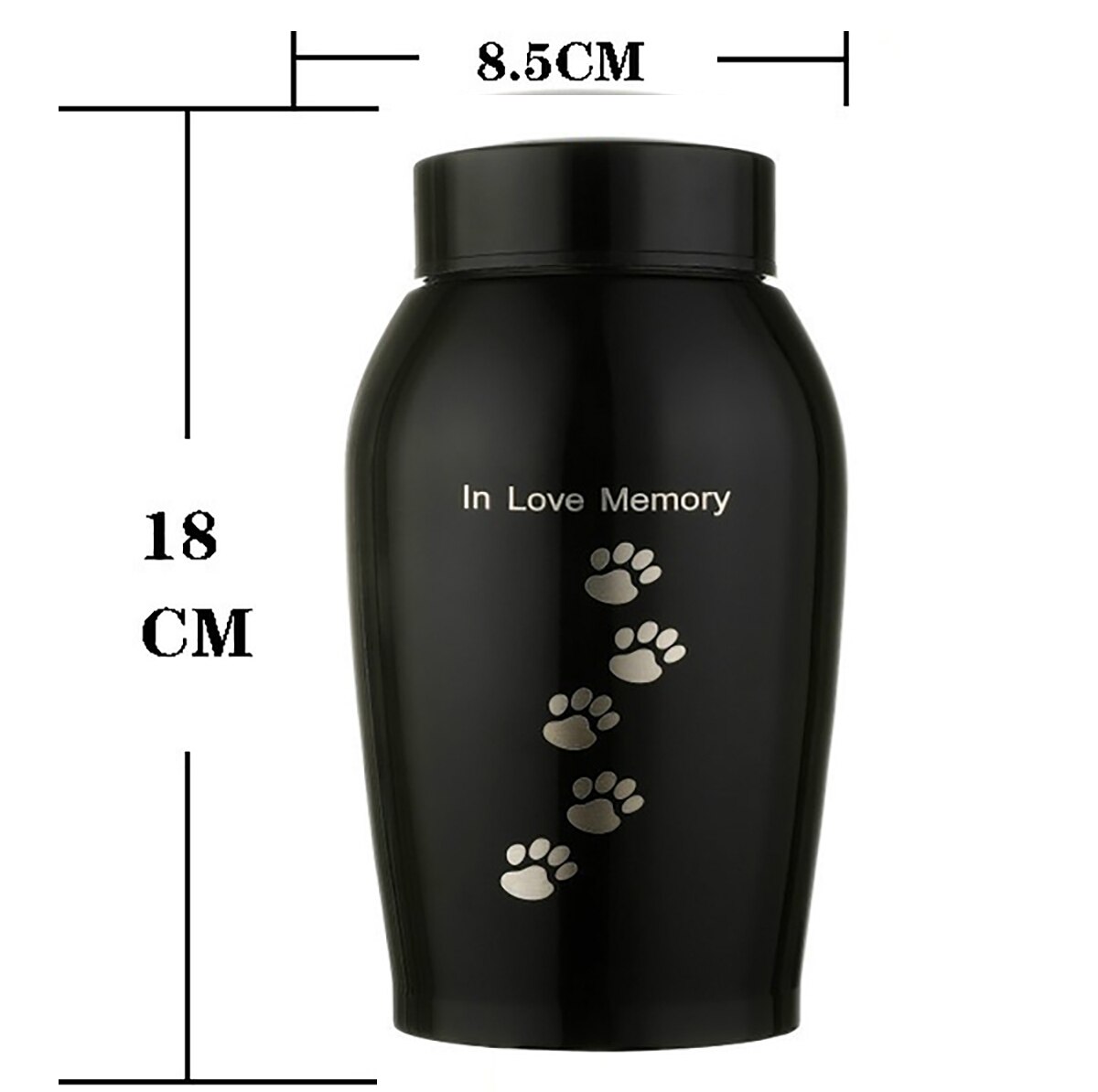 Guld/sort rustfrit stål urner kæledyr hund kat fugle mus kremering aske urne minde kiste columbarium kæledyr mindesmærker