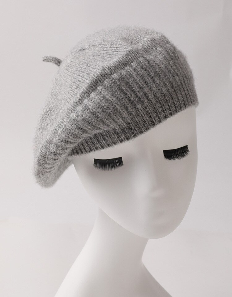 Naizaiga 100% Cashmere Outdoor warm shade cashmere beret warm hat ,SN263: 5