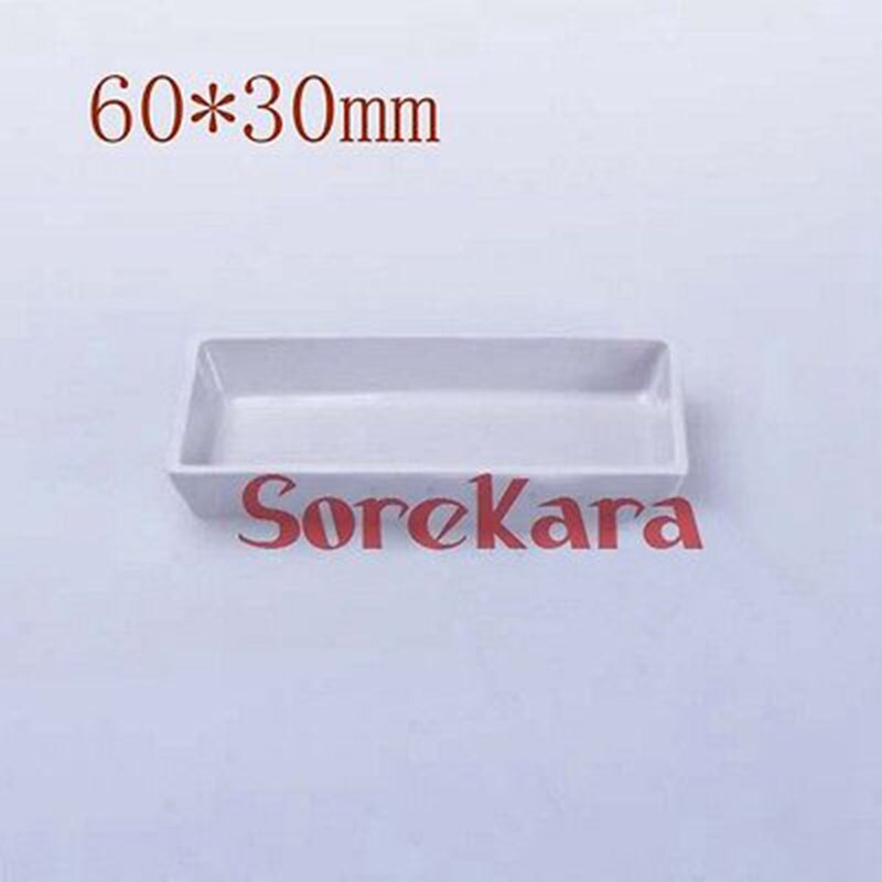 3pcs 60x30mm Porcelain Combustion Boat High Temperature Ceramic Cupel Boat Lab Use
