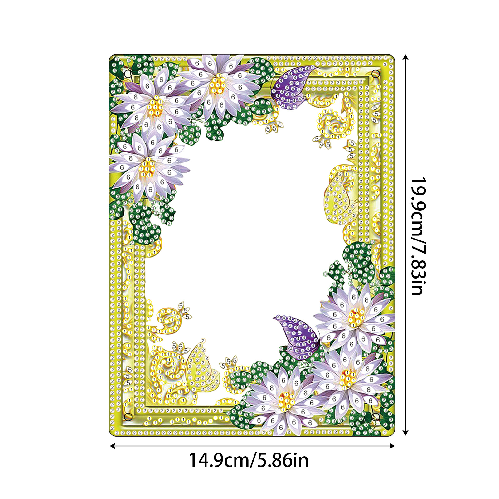 Diamond Art Painting Desktop Ornament Picture Frame Kit,Flowers Special Shape Crystal Acrylic Picture Frame Home Desktop Decor