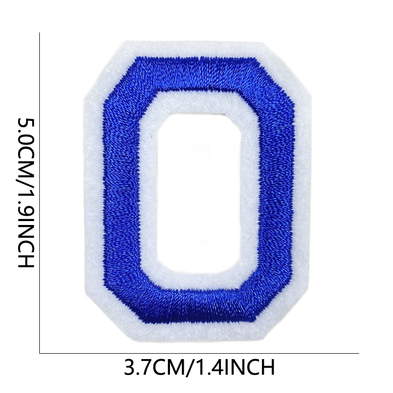 Parches para planchar con letras bordadas azules Para Ropa Mochila Parches Para Naszywki Letras alfabeto coser Bordadas Adhesivas Ropa