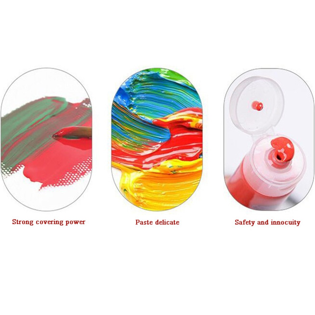 Acrylverf slang diy muurschildering textielverf voor kleding textiel nagelvezel pigment 12 kleuren optioneel ongeveer 75ml