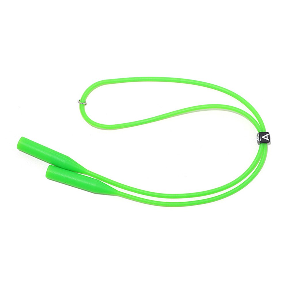 Silicone world Adjustable Silicone Eyeglasses Straps Sunglasses String Ropes Glasses Chain Sports Holder Elastic Anti Slip Cords: Green