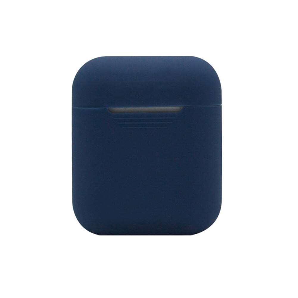 Funda de silicona blanda para auriculares carcasa a prueba de golpes protección a prueba de golpes para Apple Airpods: Dark Blue