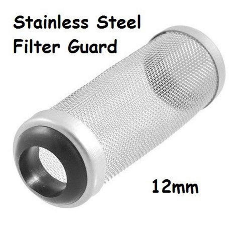 Aquarium Fish Tank Inlet Intake Case Mesh Filter Cover Guard Strainer Stainless Steel Mesh Shrimp Nets Protect Fish Dia12/16mm