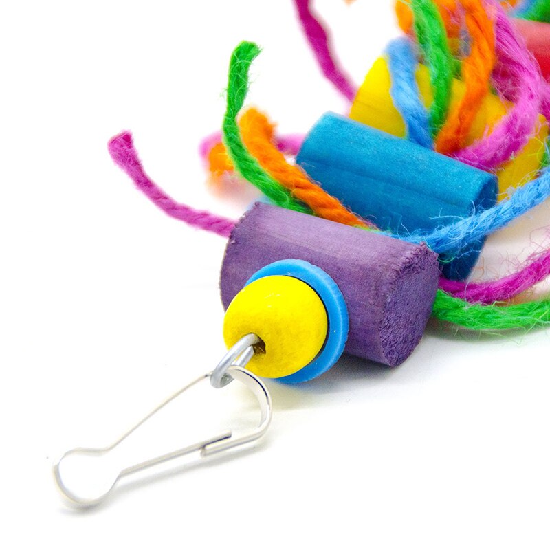 1 Pc Bird Kauwen Speelgoed Grappige Katoenen Touw Papegaai Speelgoed Cilindrische Bell Leuke Sisal Papegaai Speelgoed Parkiet Training Speelgoed Vogel accessoires