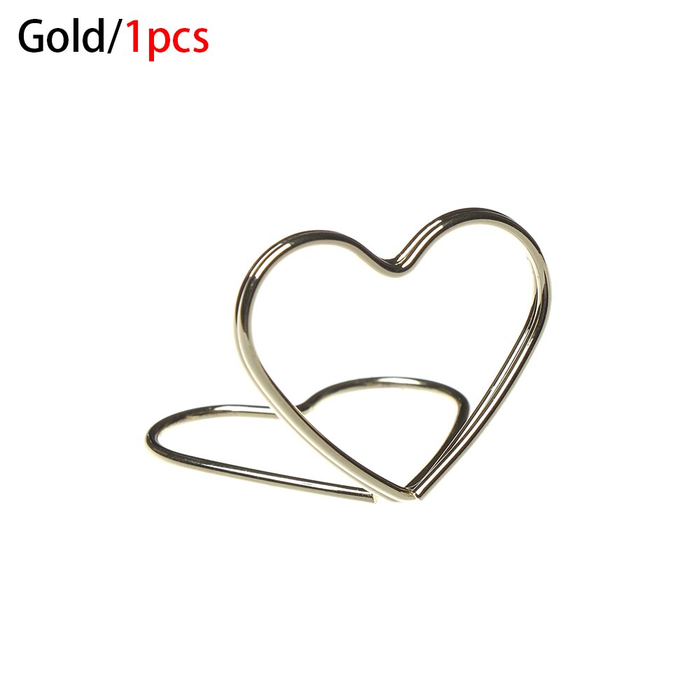1 pc romantiska hjärta diamant fotoklämma metall plats korthållare cool bröllopsfest skrivbordsdekoration bord nummer stativ