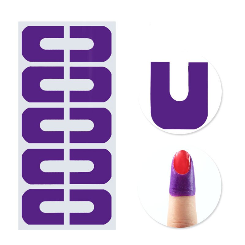 U-shaped Fingerprint Stickers Stripping Tape Finger Skin Protection Anti-splash Protection Nails Nail Polish Stickers