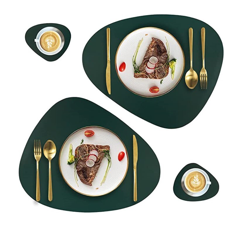 Inyahome Kitchen Accessories Place Mat Nordic Style Heat Resist Placemat for Round Table for Kitchen Dining Patio Outdoor/Indoor