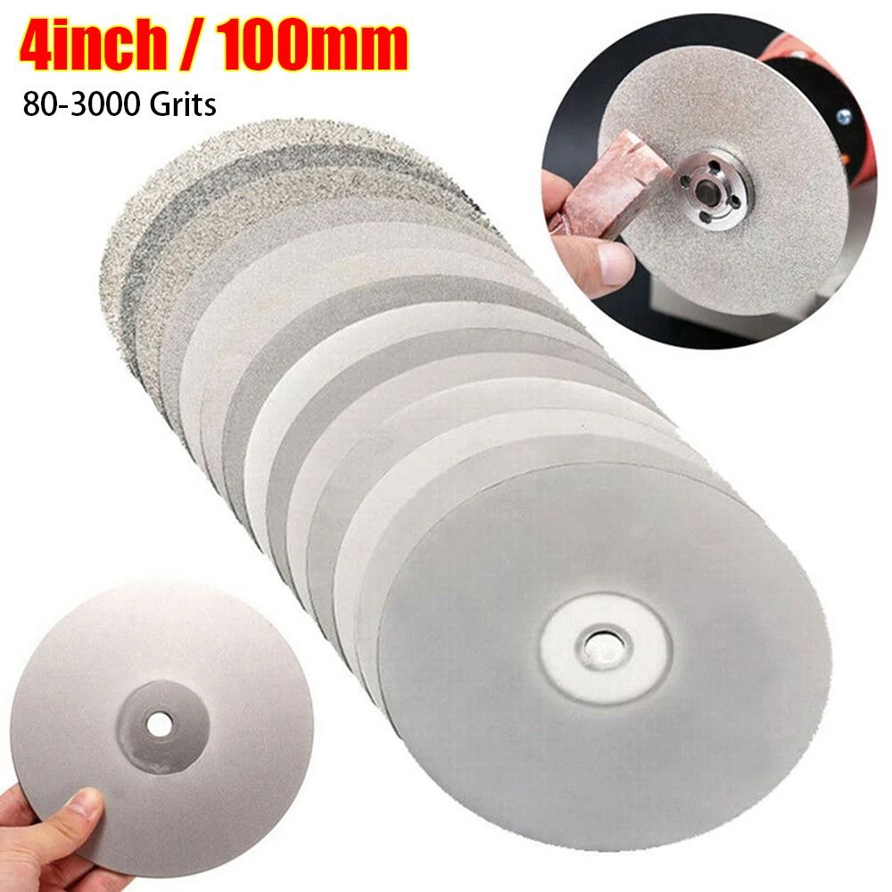 1Pcs Diamond Coated Diamond Grinding Disc 80-3000Grit Abrasive Disc Grinding Wheels Woodworking Tool 4inch 100mm