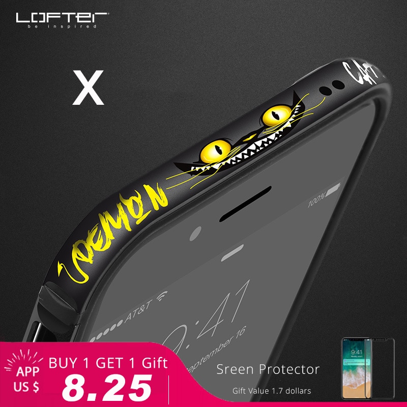 Lofter luxo telefone capa para iphone x xs caso de alumínio pára-choques para iphone x bonito animal capa para iphone x estilo europeu