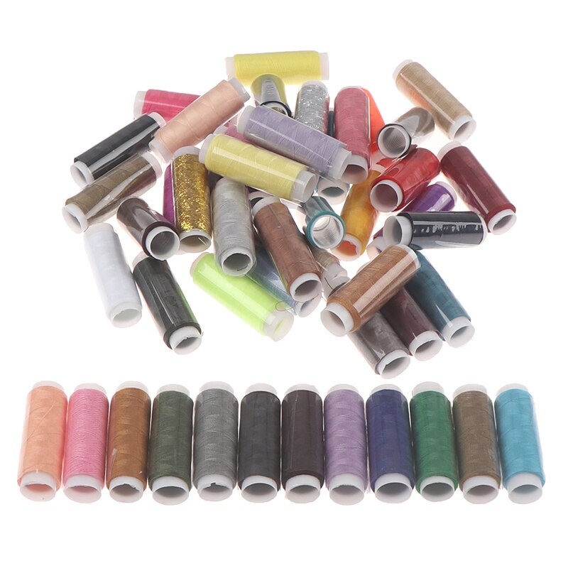 50Pcs/box Colorful Sewing Thread Home Sewing Kit for Machine Thread Hand DIY Sewing Thread Kit